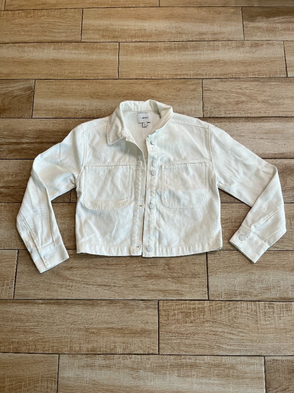 Womens Nine West White Denim Jacket - XS